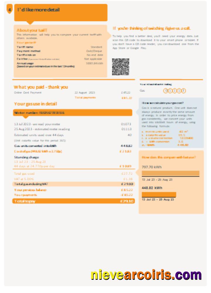 British gas utility business bill, pSCR, page 2